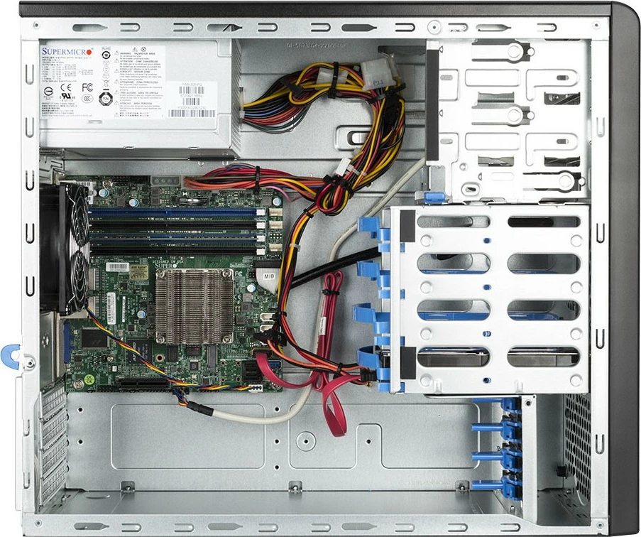 Server bluechip SERVERline T10301s, Atom C3558, 16GB RAM, 960GB SSD, 4x Gigabit Ethernet, zi