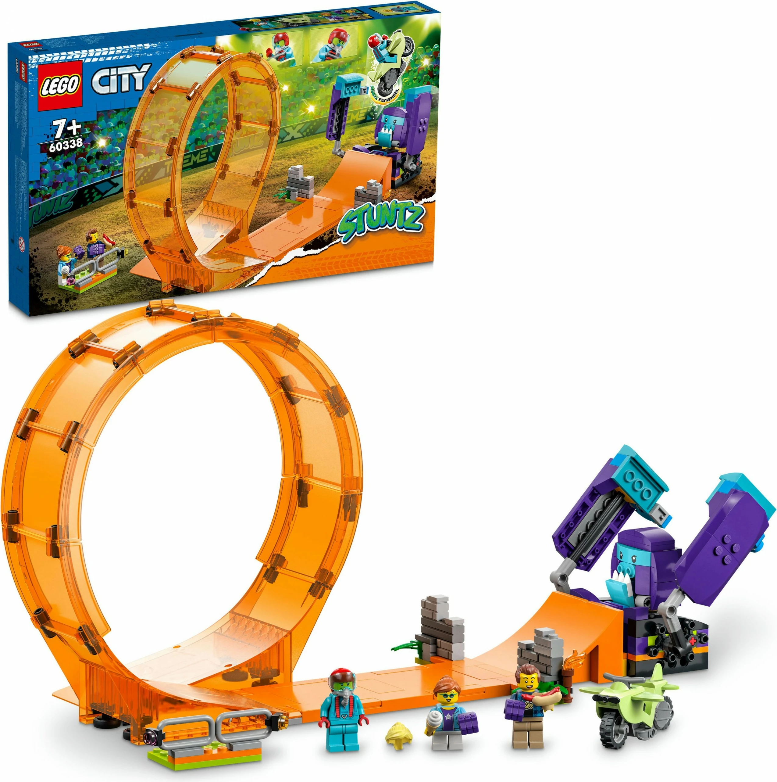 Set ndërtimi LEGO City Smashing Chimpanzee Stunt Loop, 226 pjesë, Multingjyrësh