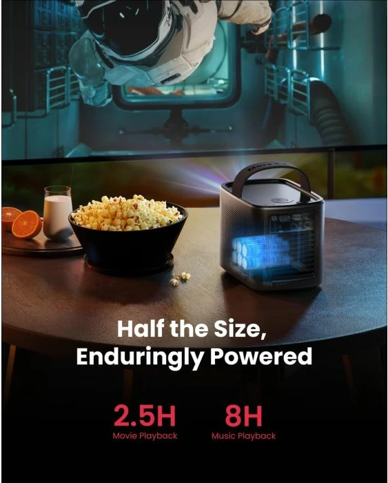 Projektor portativ Anker Nebula Mars 3 Air D2325 1080p HDR 400 ANSI, Google TV, 2x8W, 16GB, i zi