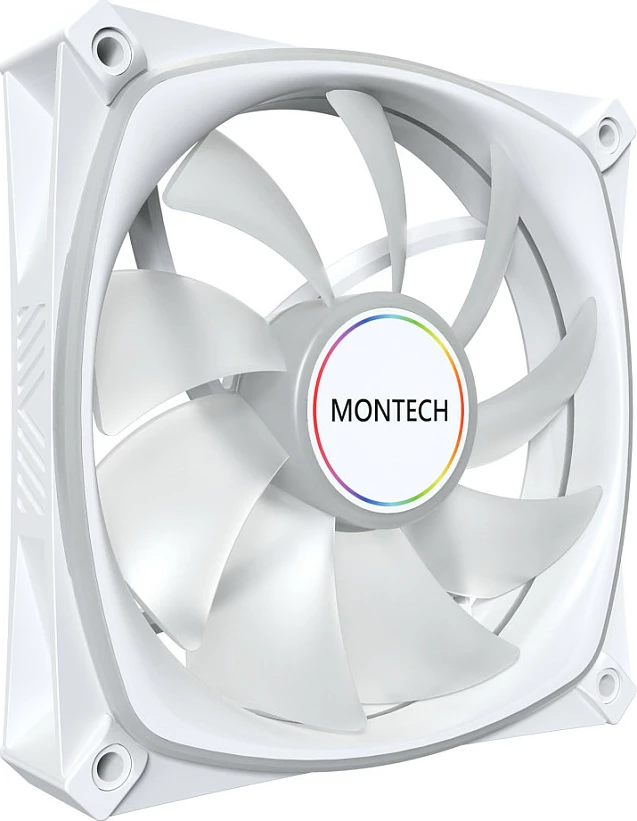 Ventilator për kasë Montech AX120 Pro 120mm, RGB, i bardhë