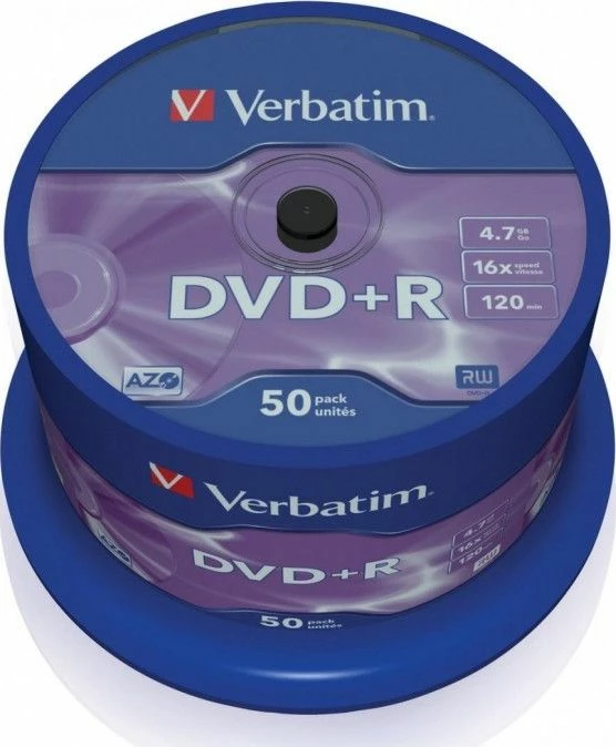 Disk DVD+R Verbatim 43550 4.7GB 16x 50 copë