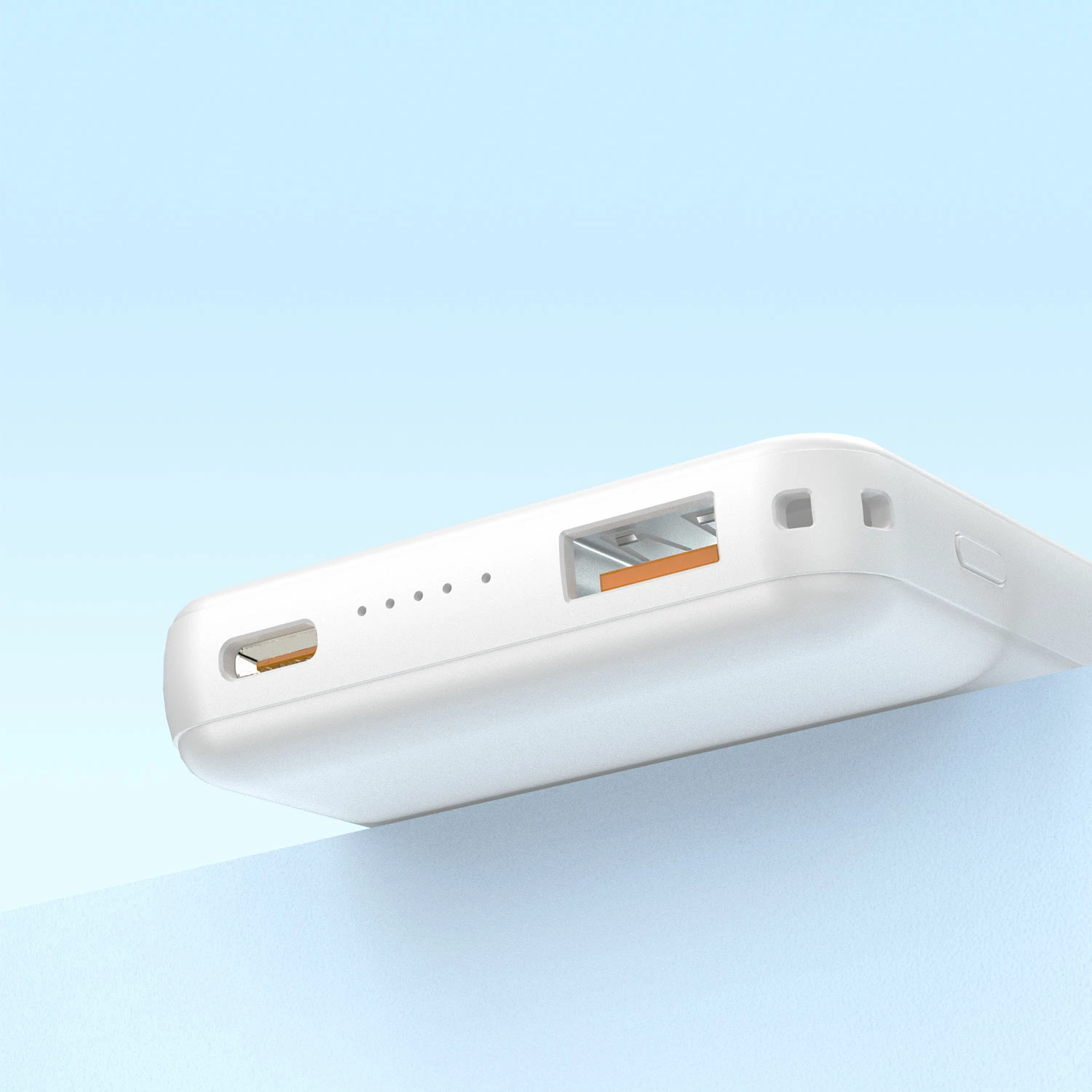 Powerbank Dudao K14S, 5000mAh, MagSafe, USB-C/USB-A, e bardhë