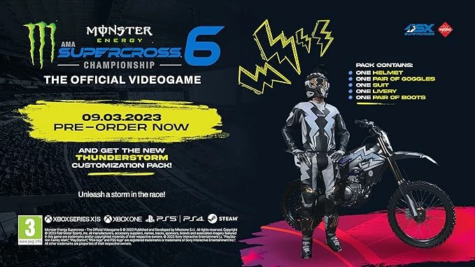 Monster Energy: Supercross 6 - The Official Videogame Disk Version PS5