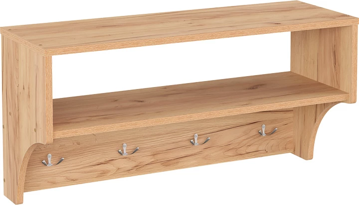 Varëse palltosh me rafte Crosta, ngjyrë lisi, 80x28x40cm