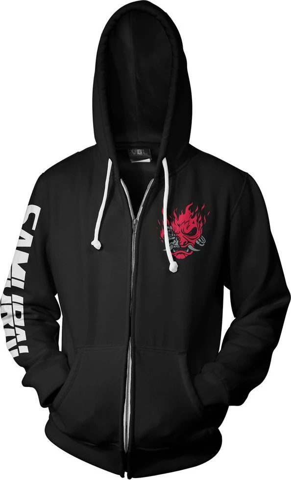 Duks me kapuç Jinx Cyberpunk 2077 Biggest Fan zip-up, XL, e zezë