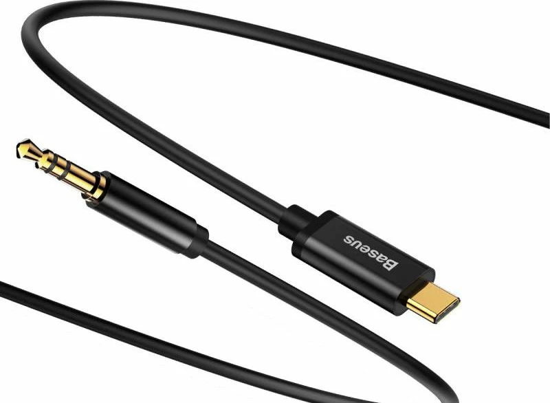 Kabllo audio USB-C në Jack 3.5mm Baseus M01 (CAM01-01) 1.2 m, e zezë