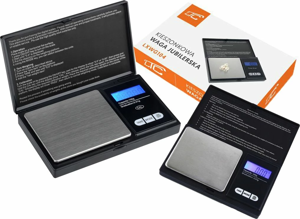 Peshore precize bizhuterish LTC LXWG104 500 g/0.1 g, e zezë