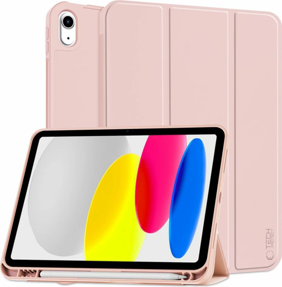 Mbështjellës Tech-Protect SC Pen për iPad 10.9" (2022), silikon, rozë e çelur