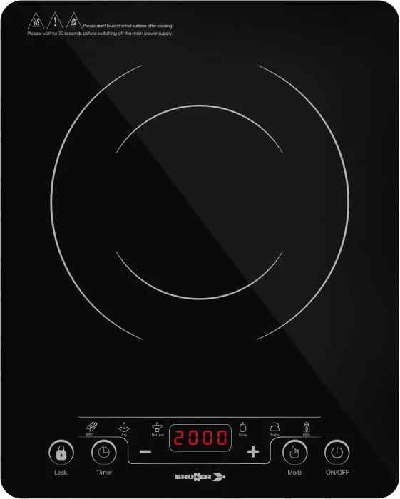 Pllakë induksioni elektrike portative BRUNNER 7202834N, 300-2000W, e zezë