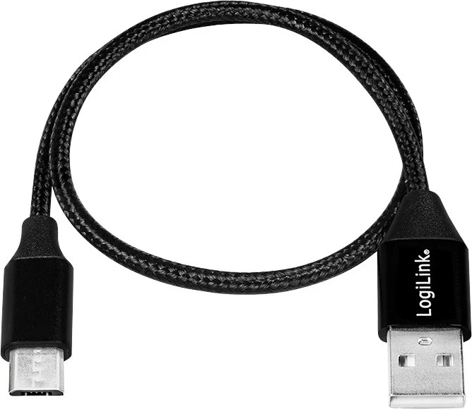 Kabllo mikro USB LogiLink për meshkuj, e zezë