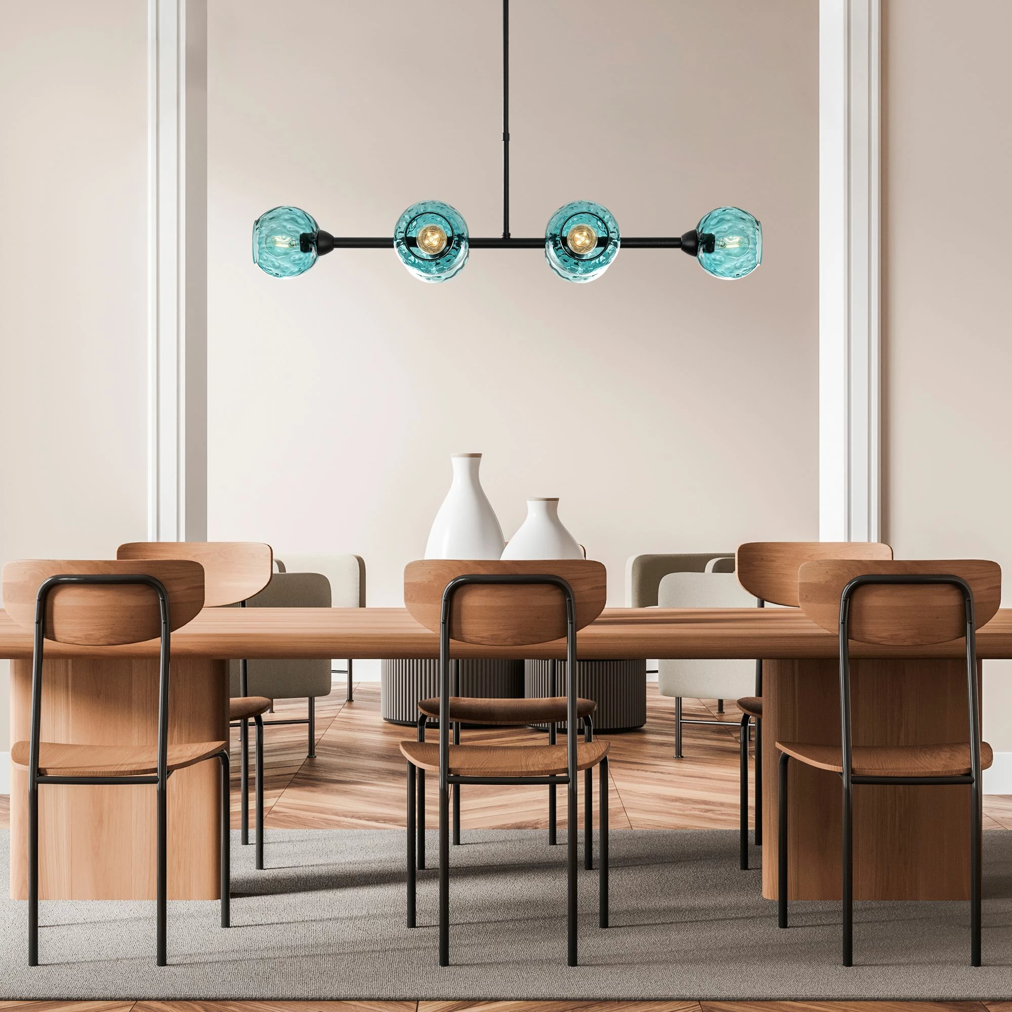 Llambë varëse Opviq Benek, blu e zezë, 103x40x74cm