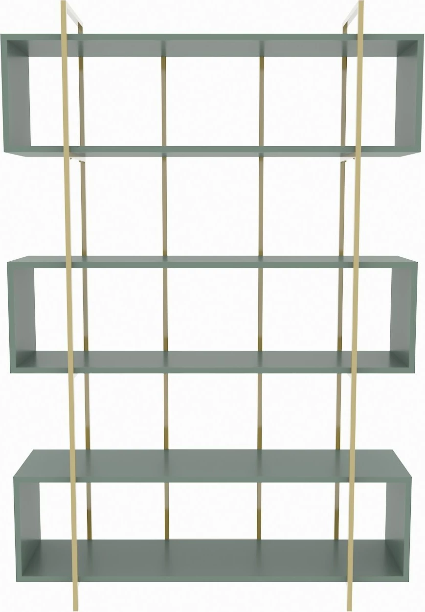 Raft librash Hanah Home, Bruti, ngjyrë e gjelbër dhe ari