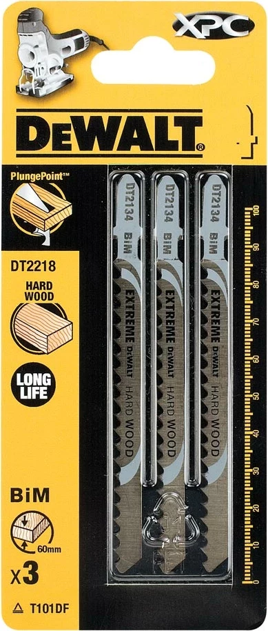 Teh sharrë DeWalt DT2218 XPC 100 mm BiM, për dru/laminat, 3 copë