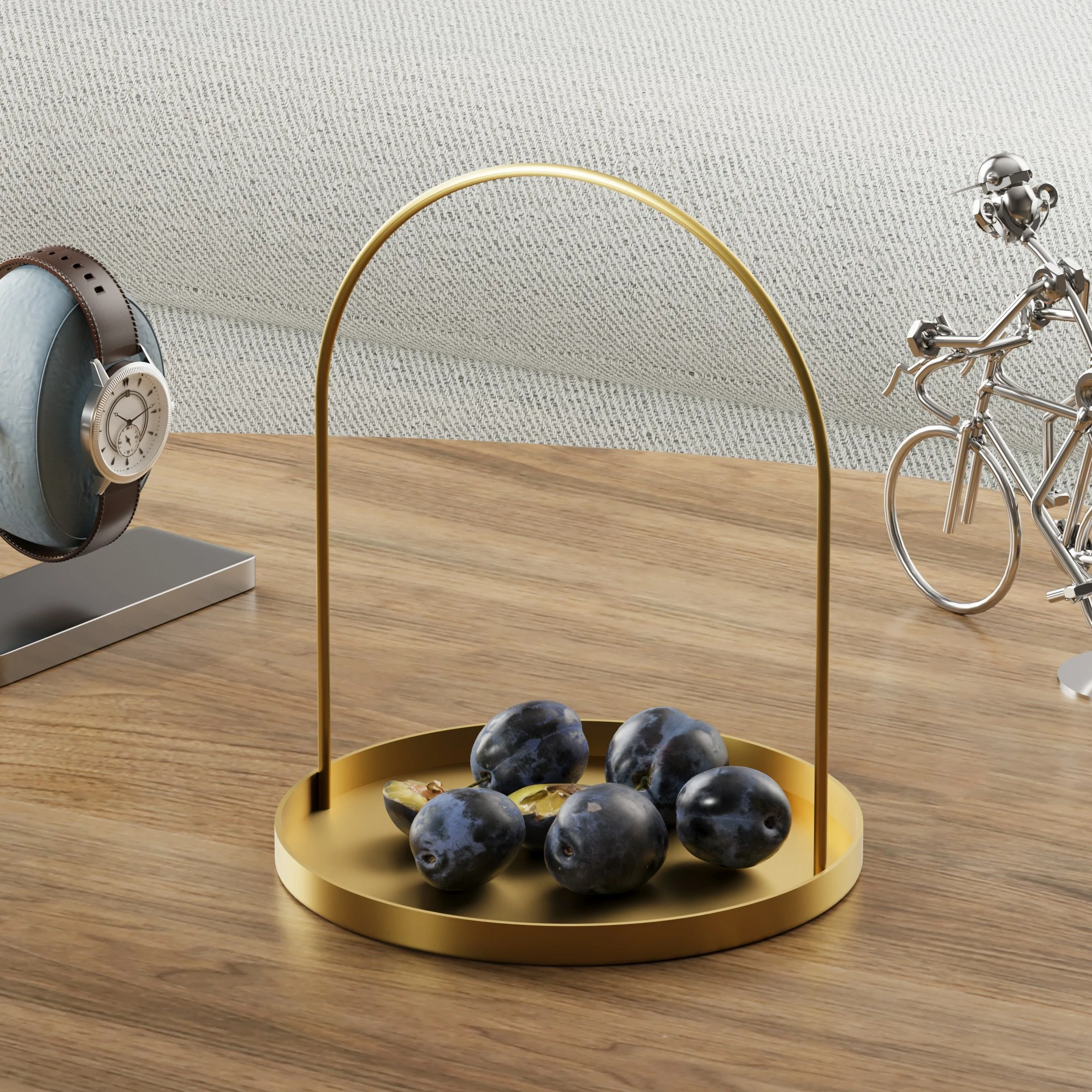 Aksesor dekorativ metalik, dizajn Aberto, ngjyrë ari, Kos-B