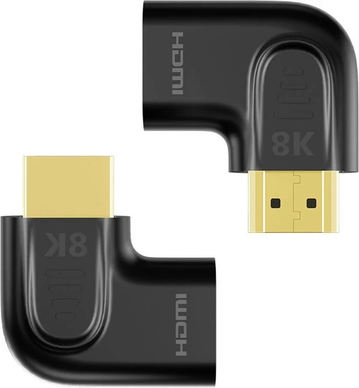 Adapter Unitek HDMI 8K, kënd 90 dhe 270 gradë, i zi