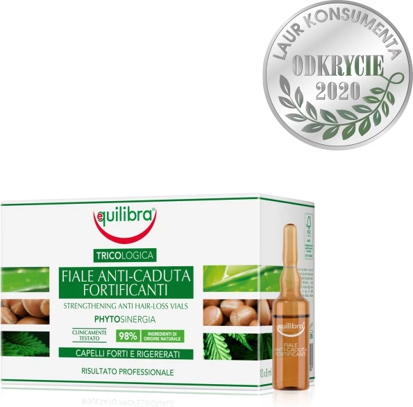 Ampula kundër rënies së flokëve Equilibra Strengthening Hair Loss për femra, 10x8ml