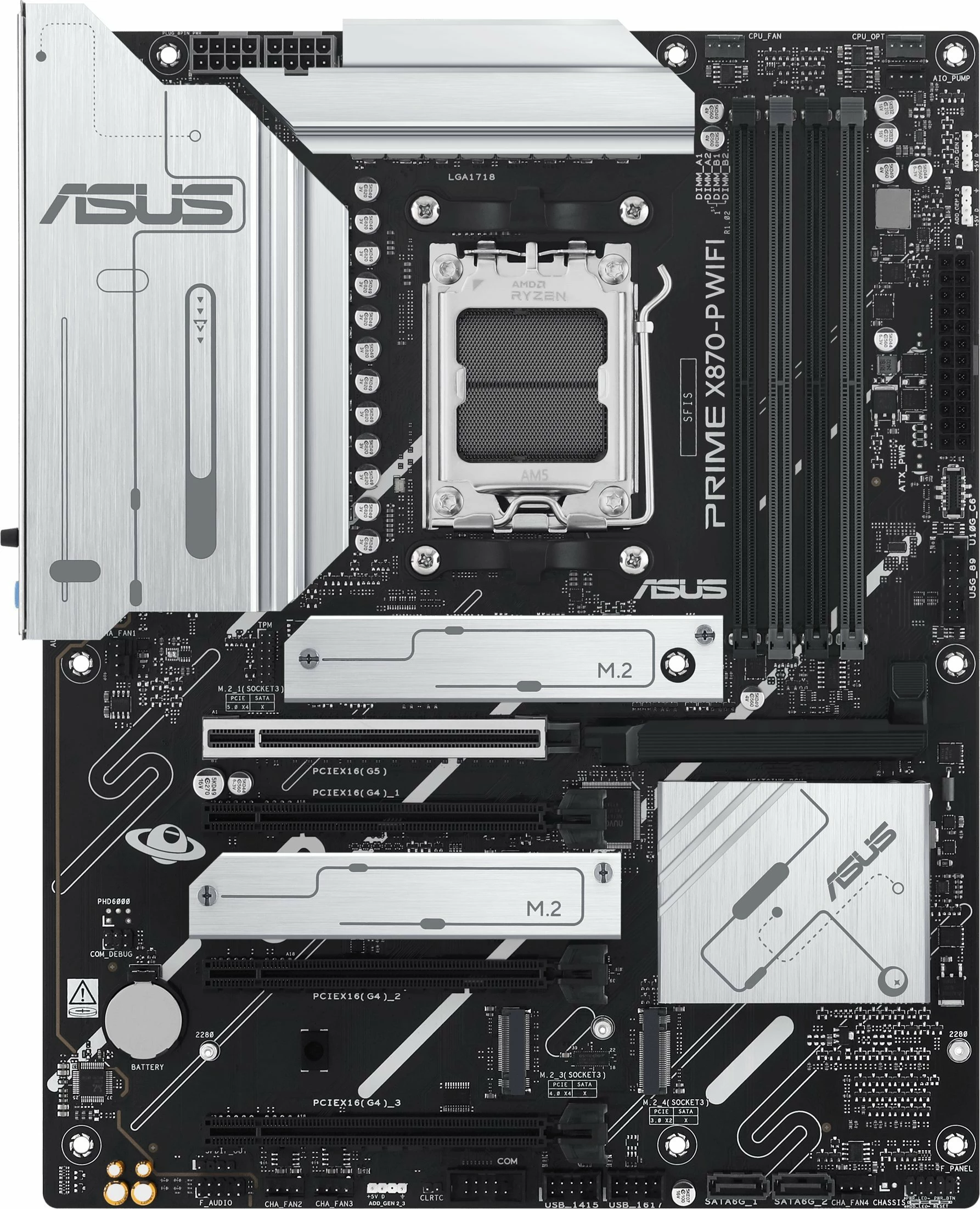 Pllakë amë Asus PRIME X870-P WIFI, ATX, AM5, DDR5, Wi‑Fi 7, Bluetooth 5.4