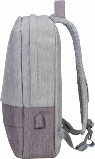 çantë shpine për laptop 15.6\" RIVACASE 7562, rezistente ndaj ujit, me USB, anti-vjedhje, gri/mocha