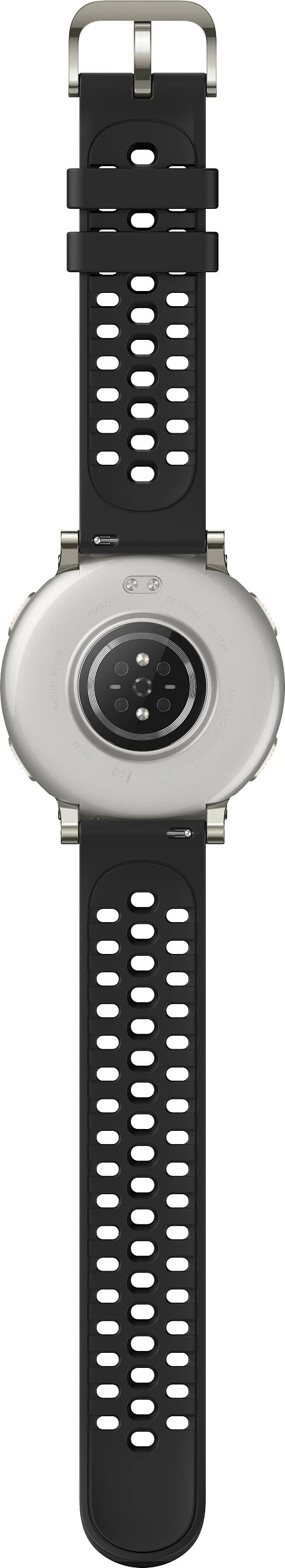 Smartwatch AMAZFIT Active 3 Premium, AMOLED 1.32 inç, NFC, GPS, 5 ATM, rrip i zi, kasë ari