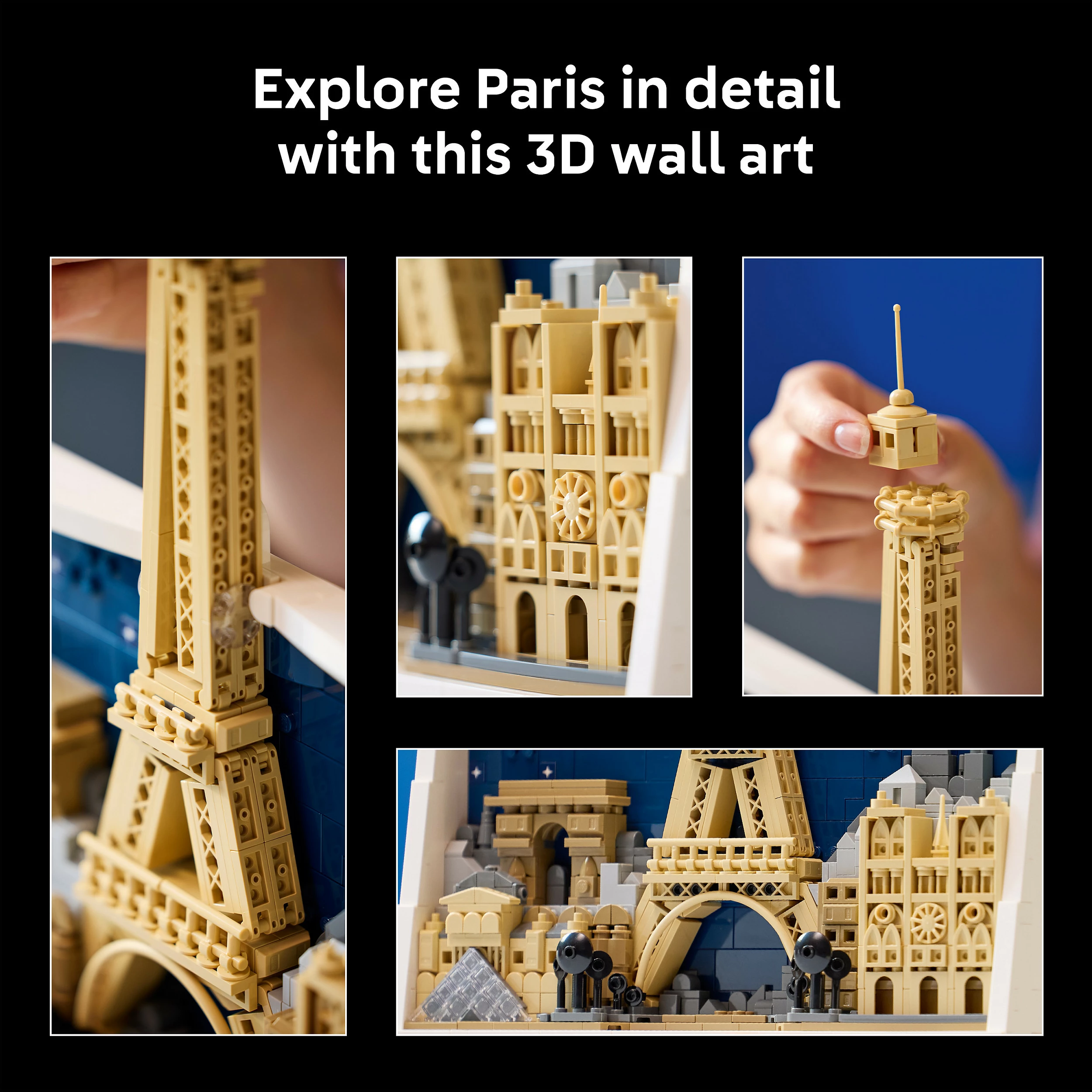 Set ndërtimi LEGO Architecture Paris City of Love 21064, 958 copa, multikolor