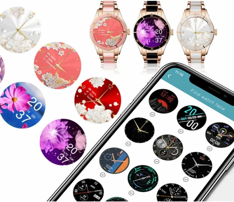 Smartwatch për femra Rubicon, rozë