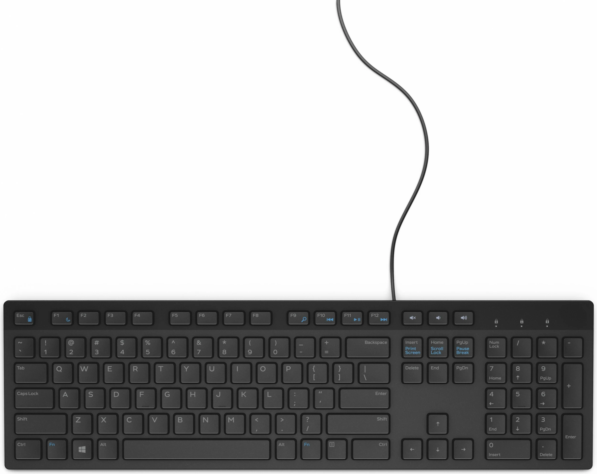 Tastierë DELL KB216, Full-size, Wired, USB, QWERTY, Ngjyrë e zezë