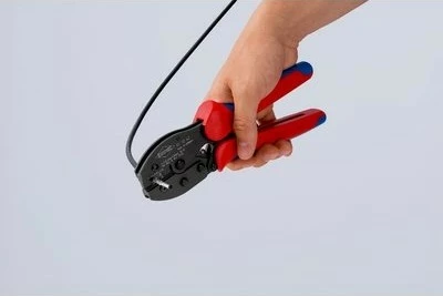 Vegël krimpimi Knipex PreciForce MC4/EVO2, doreza kuqe/blu