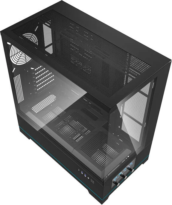 Kasë Darkflash DY451, Big Tower, pa ventilatorë, e zezë