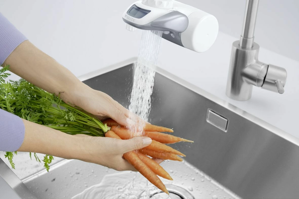Sistem filtrimi për rubinet Brita On Tap 600 L, me ekran digjital, 5 adaptera, bardhë/gri
