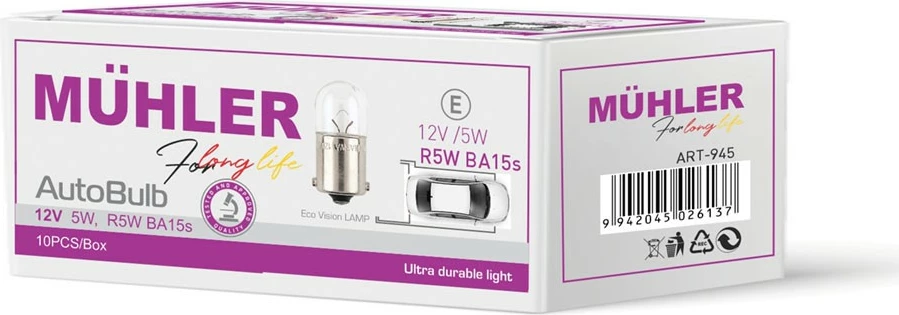 Lampa 12v 5w R5w Ba15s Kuti Muhler