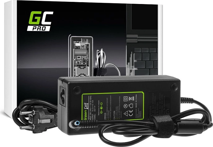 Karikues laptopi Green Cell PRO 120W 19.5V 6.15A për HP Omen/Envy, i zi