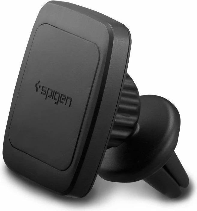 Mbajtëse telefoni magnetike për veturë Spigen H12 000CD20115, për grilë ventilimi, universale 3.5–7.0\", 360°, set 2 pllaka metalike + 2 filma mbrojtës, e zezë