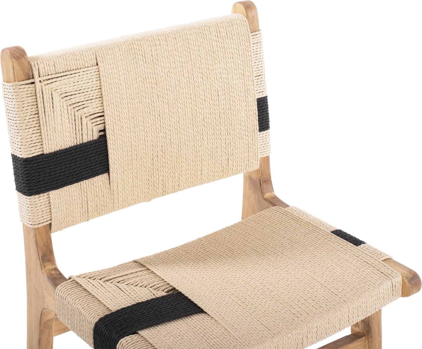 Karrige për bar mesatare FH9325.01 dru gome & litar - ngjyrë natyrale rustike 45x46x95H cm