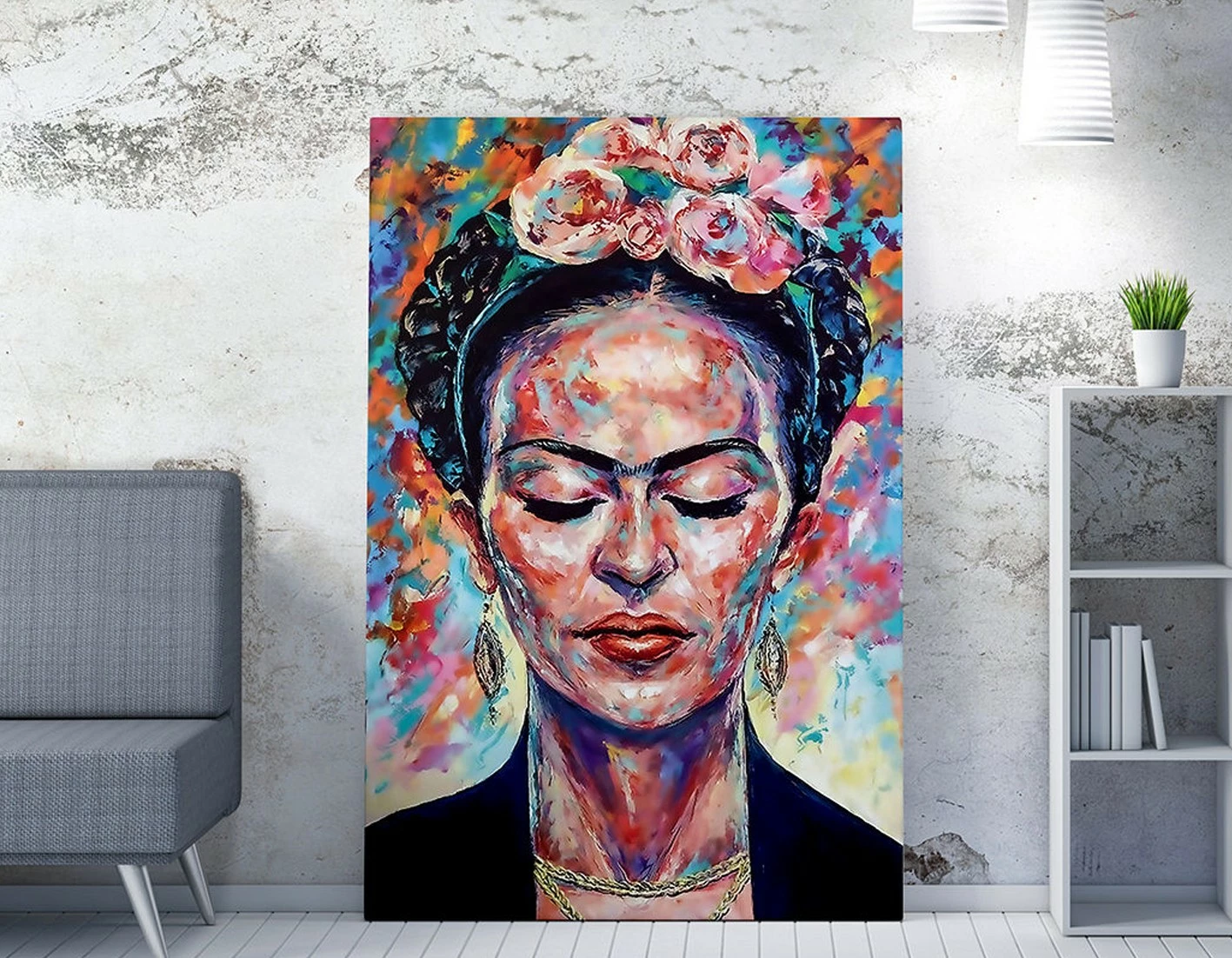 Pikturë dekorative në kanavacë Wallity, WY233, shumëngjyrëshe, 70x100cm