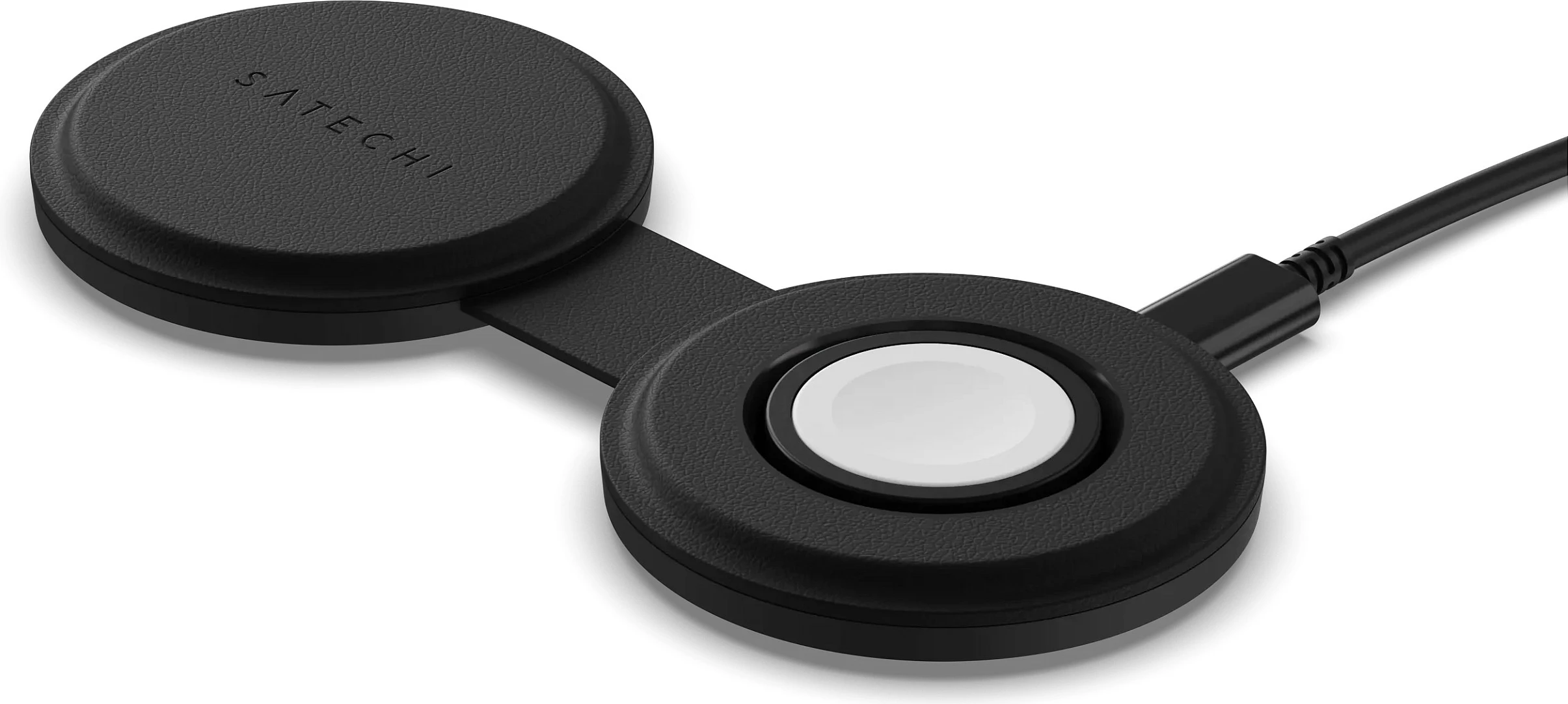 Karikues wireless Satechi OntheGo ST-QTG21K, Qi2, 2-në-1, 15W, i zi