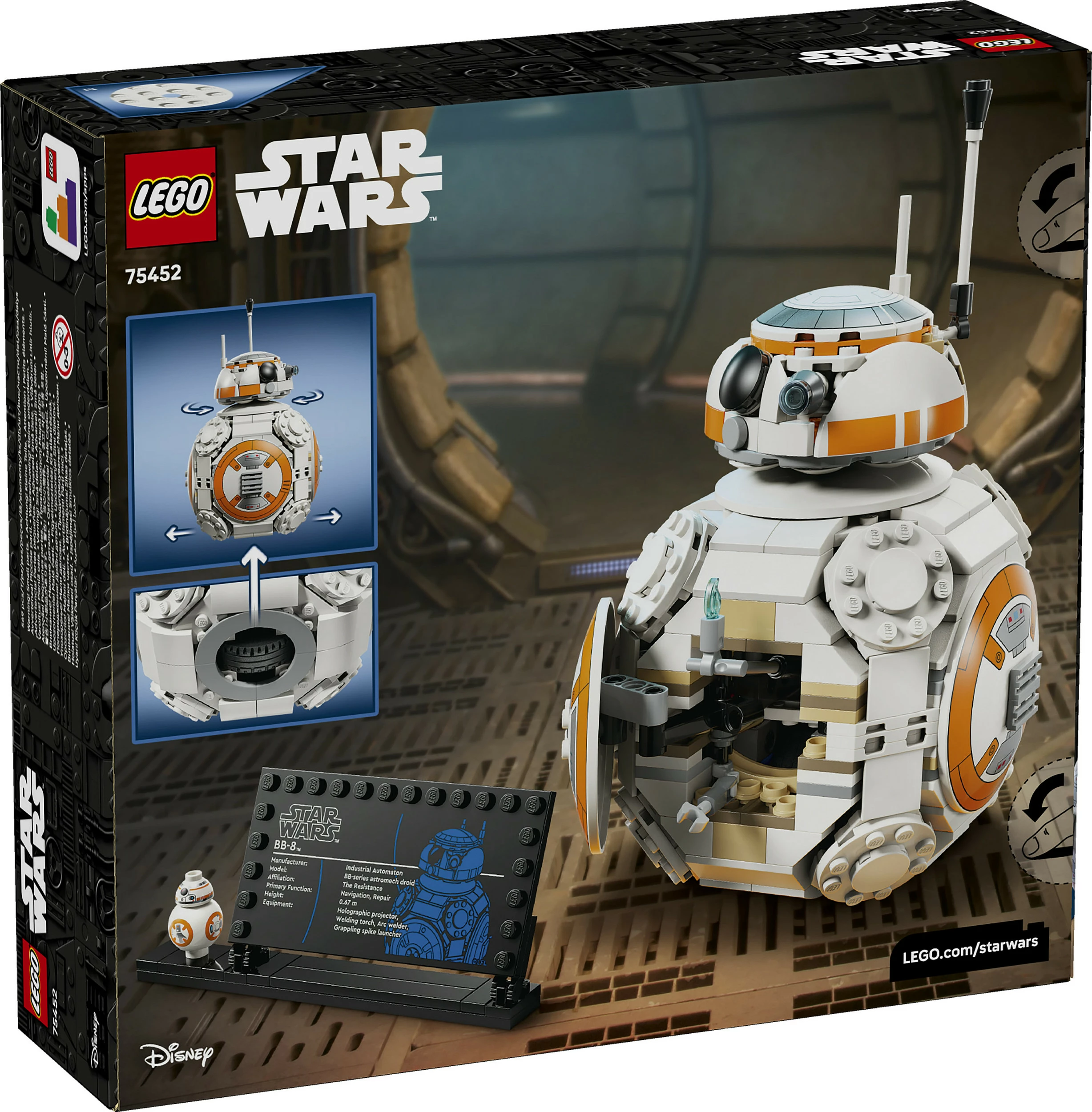 Set ndërtimi LEGO Star Wars BB-8 Astromech Droid 75452, 569 copa, 10+ vjeç, multikolor