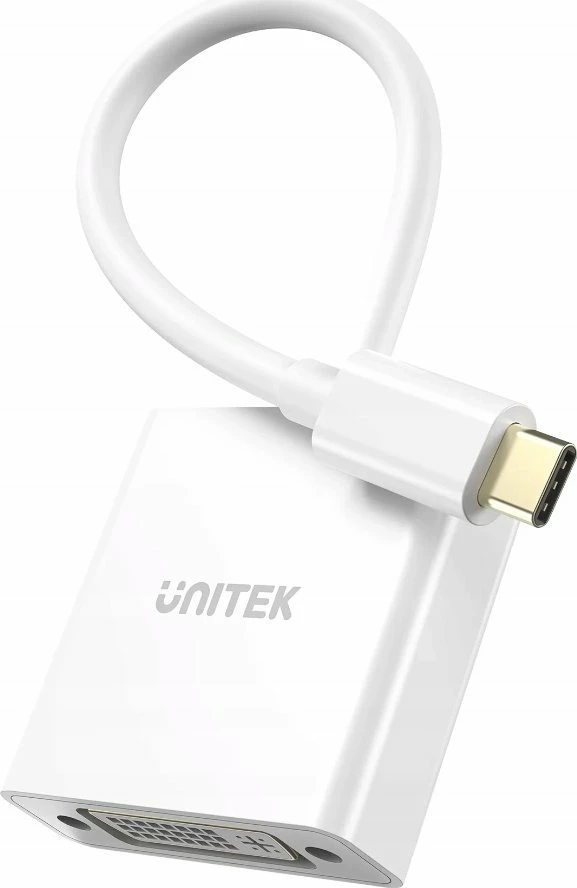 Adapter Unitek V1429A01 USB-C në DVI, 15 cm, i bardhë