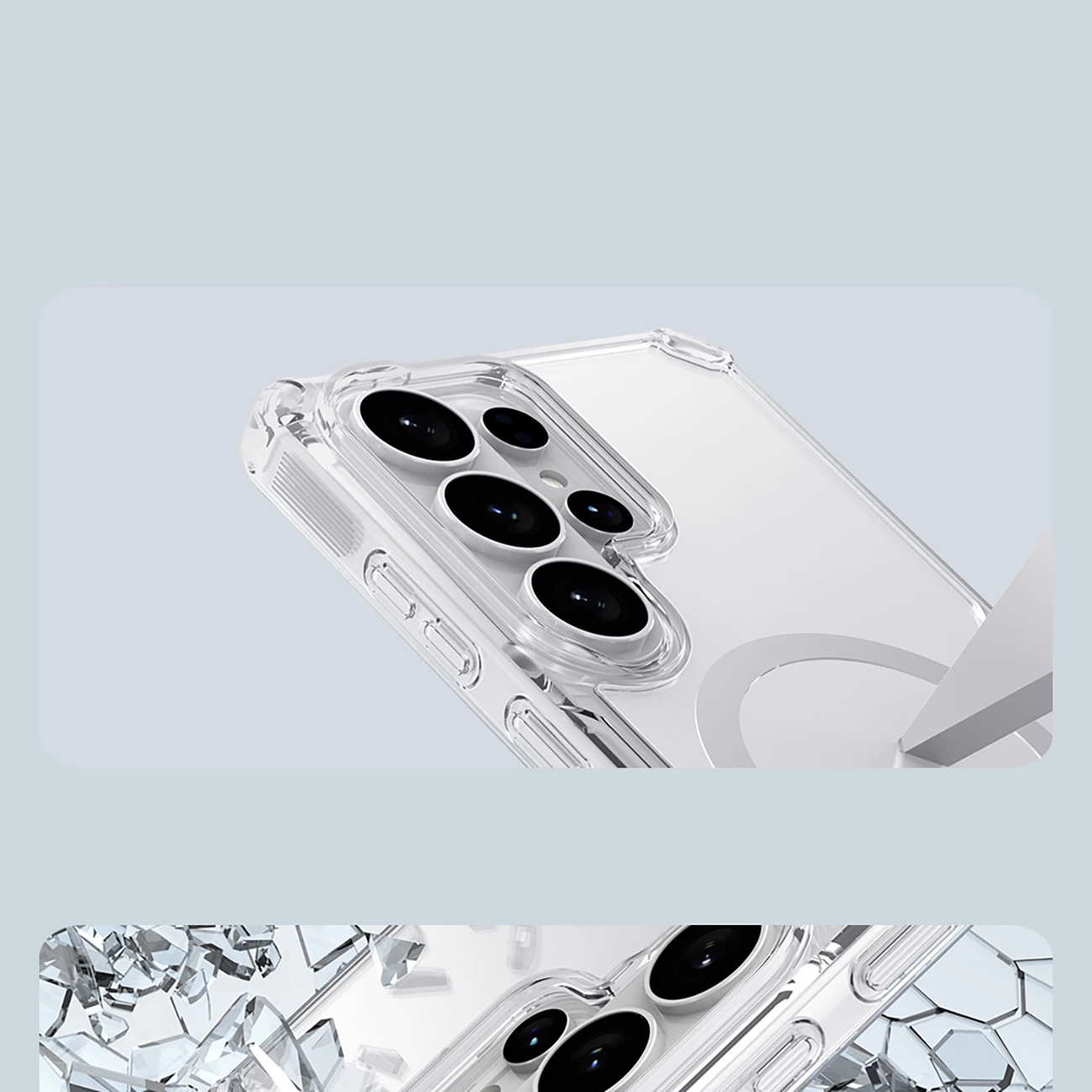 Mbështjellës Nillkin Nature TPU Pro, kompatibil me MagSafe, për Samsung Galaxy S26 Ultra, TPU+PC, i bardhë