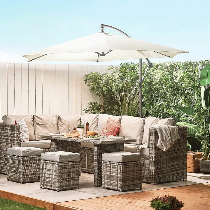 Çadër dielli VONHAUS 2522063 3m UV30+ me krah anësor, bezhë