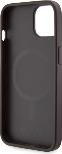 Mbështjellës Guess GUHMP14MP4RPSW për iPhone 14 Plus 6.7", 4G Printed Stripes MagSafe, Kafe