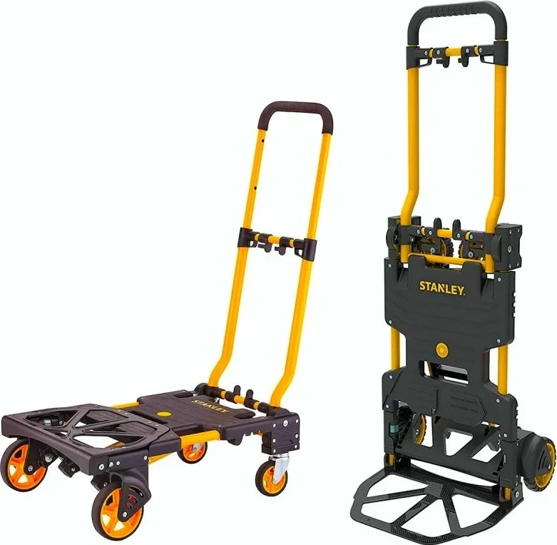 Karrocë transportuese 2-në-1 Stanley SXWTD-FT586, e palosshme, 80/137 kg, verdhë/zezë