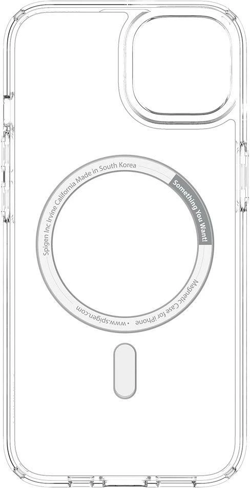 Mbështjellës Spigen Ultra Hybrid Mag me MagSafe për iPhone 13 mini, Transparent/Bardhë
