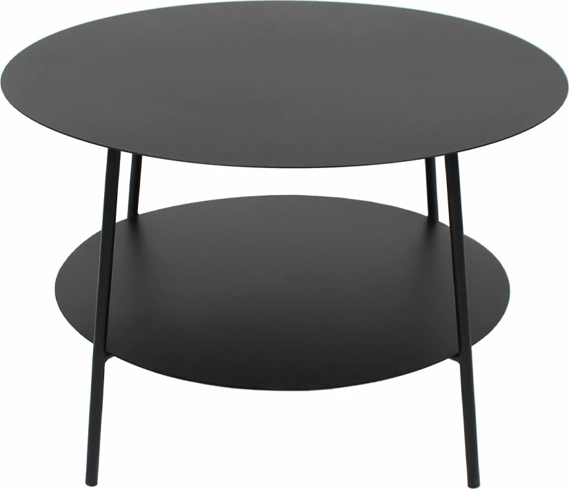 Tavolinë kafeje Simple, ngjyrë e zezë, 60x60x40cm