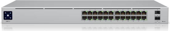 Switch Ubiquiti USW-Pro-24, 24-Port GbE + 2x 10G SFP+, Layer 3, rack 1U, argjend