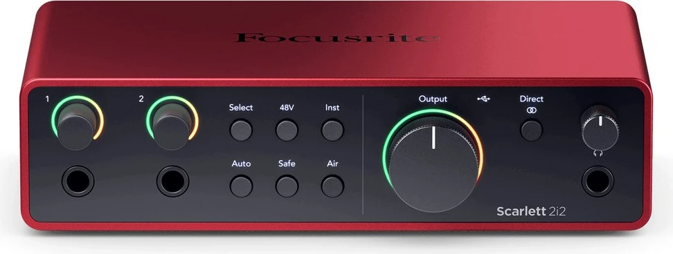 Audio interface Focusrite Scarlett 2i2 USB-C 4th Gen, Kuqe