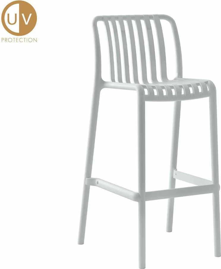 Karrige për bar, ngjyrë e bardhë, 47x38x103.5 cm