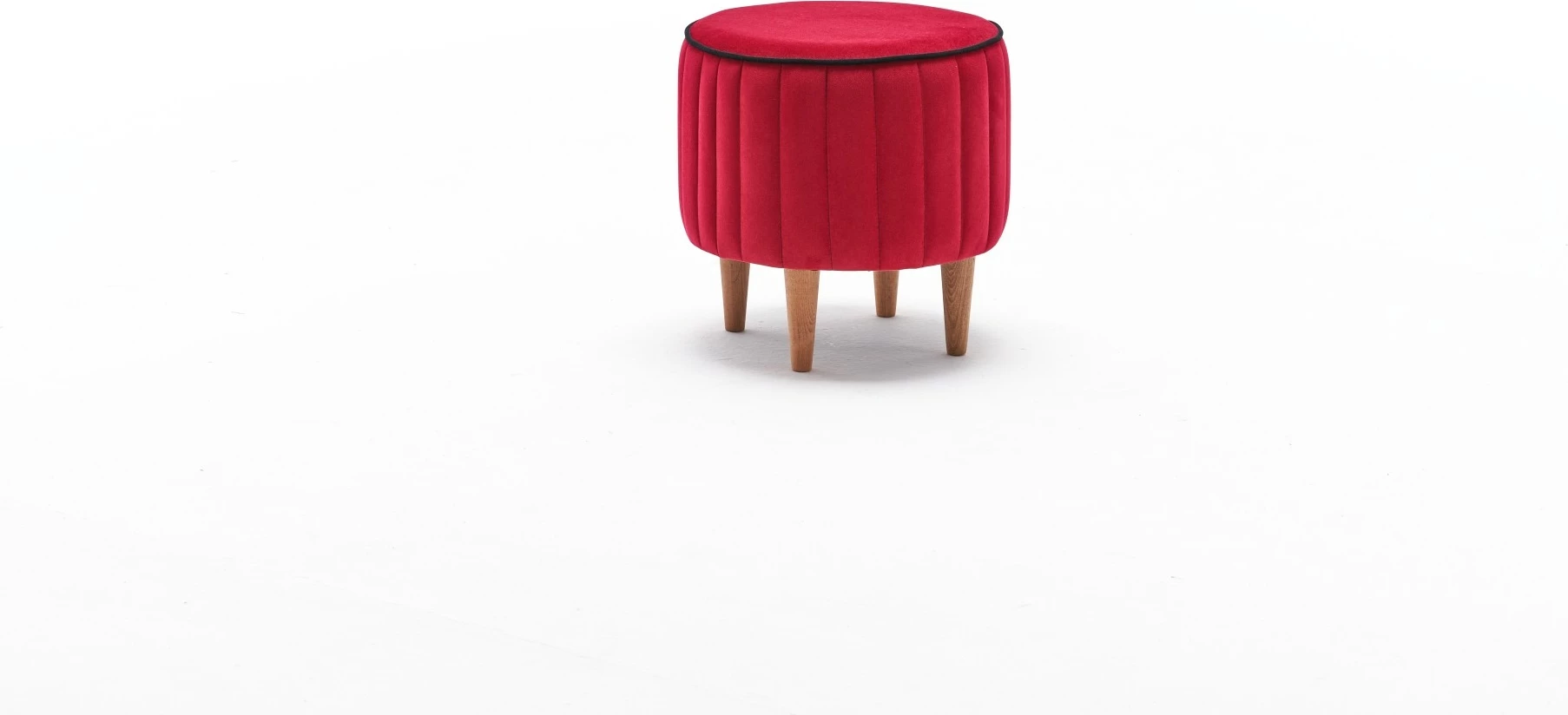Puf Lindy, kadife e kuqe, Atelier del Sofa