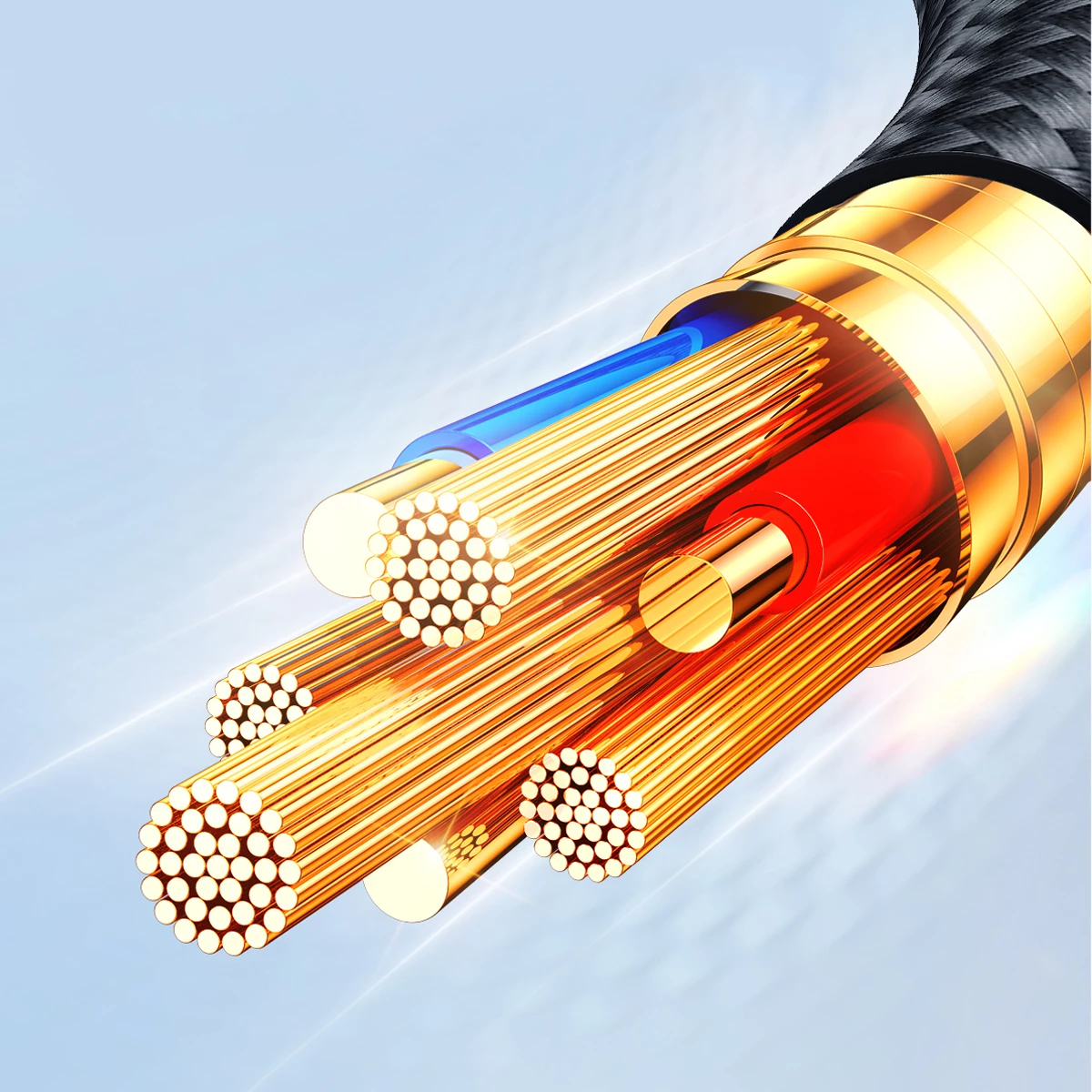 Kabllo multifunksionale Joyroom S-A18, 1.2m, 4in1 USB-A në USB-C/2xLightning/micro USB, e zezë