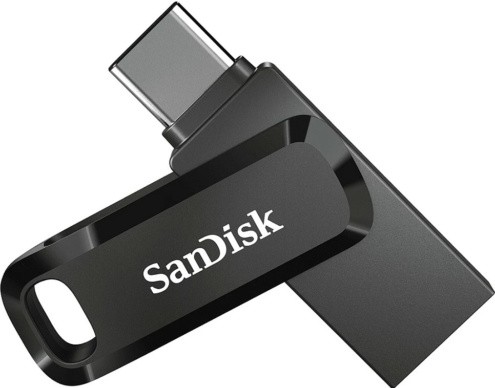 USB SanDisk Ultra Dual Drive Go, 64 GB, USB Type-A / USB Type-C, 3.2 Gen 1, e zezë