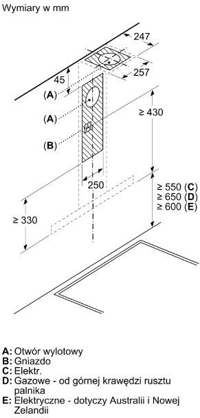 Aspirator kuzhine Bosch DWB66BC60, i integruar, 60 cm, i zi
